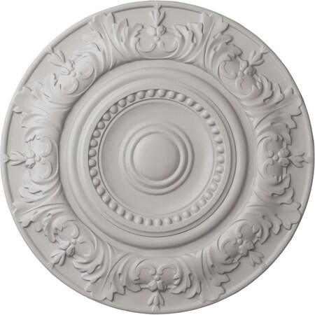 Ekena Millwork Biddix Ceiling Medallion (Fits Canopies up to 7 1/2"), 20 7/8"OD x 1 1/4"P, Ultra Pure White CM20BXUWF